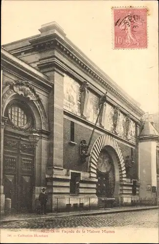 Ak Reims Marne, Fassade des Maison Mumm