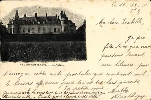 Ak Villers Cotterêts Aisne, le Chateau