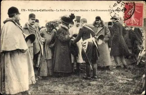 Ak Villers Cotterêts Aisne, Foret, Equipage Menier, Les Honneurs