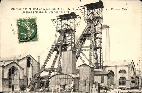 Ak Ronchamp Haute Saône, Arthur de Buyer Well