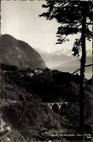 Ak Hochzirl Zirl in Tirol, Panorama, Viadukt