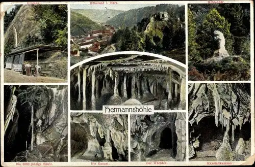 Ak Rübeland Oberharz am Brocken, Hermannshöhle