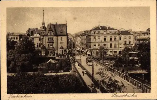 Ak Saarbrücken im Saarland, Louisenbrücke