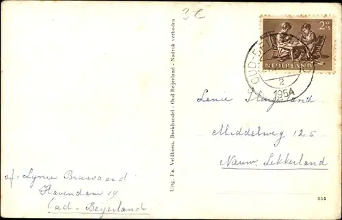 Ak Oud Beijerland Südholland, Rathaus