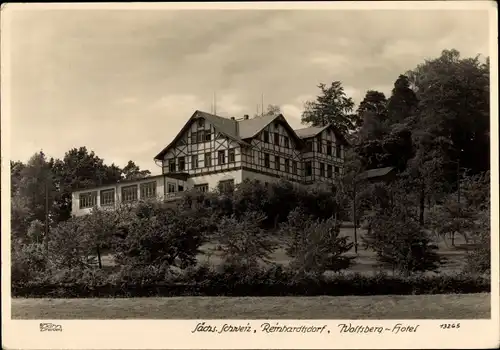 Ak Reinhardtsdorf Schöna Sächsische Schweiz, Wolfsberg Hotel, Hahn 13265