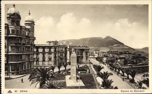 Ak Oran Algerien, Square du Souvenir