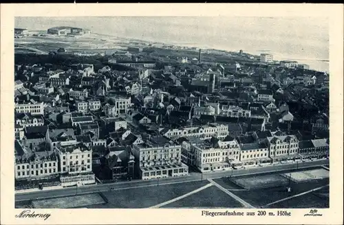 Ak Insel Norderney, Fliegeraufnahme vom Ort