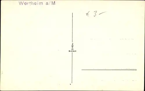 Foto Ak Wertheim am Main, Teilansicht der Stadt