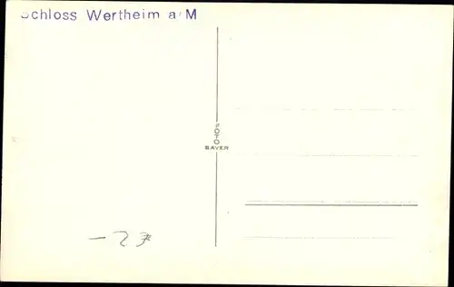 Ak Wertheim am Main, Schloss