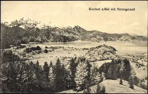 Ak Kochel am See in Oberbayern, Herzogstand