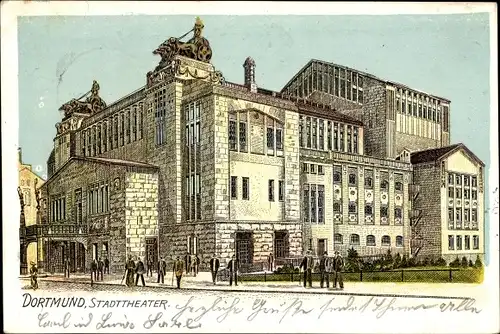 Litho Dortmund im Ruhrgebiet, Stadttheater