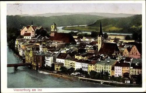 Ak Wasserburg am Inn in Oberbayern, Brücke