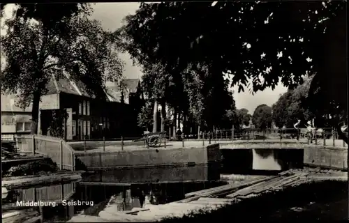 Ak Middelburg Zeeland Niederlande, Seisbrug