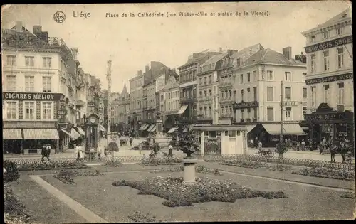 Ak Lüttich Lüttich Wallonien, Place de la Cathédrale