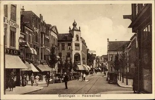 Ak Groningen Niederlande, Heerestraat