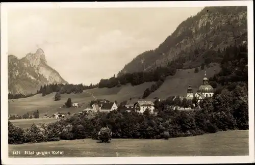 Ak Ettal Oberbayern, Kofel, Kirche