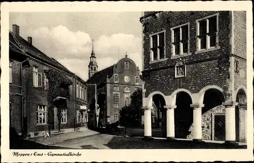 Ak Meppen im Emsland, Gymnasialkirche