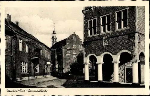 Ak Meppen im Emsland, Gymnasialkirche