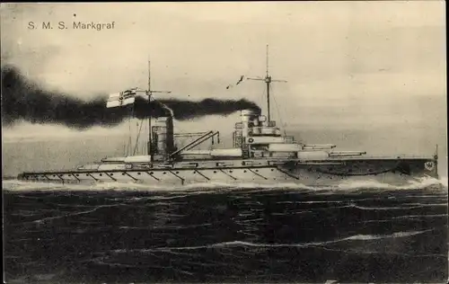 Ak Deutsches Kriegsschiff, SMS Markgraf, Kaiserliche Marine