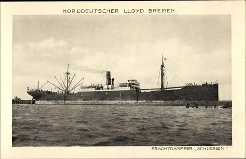 Ak Frachtdampfer Schlesien, Norddeutscher Lloyd Bremen