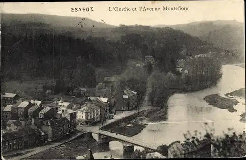 Ak Esneux Wallonie Liège, Pont sur l’Ourthe, Avenue Montefiore