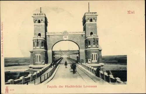 Ak Kiel, Facade der Hochbrücke Levensau