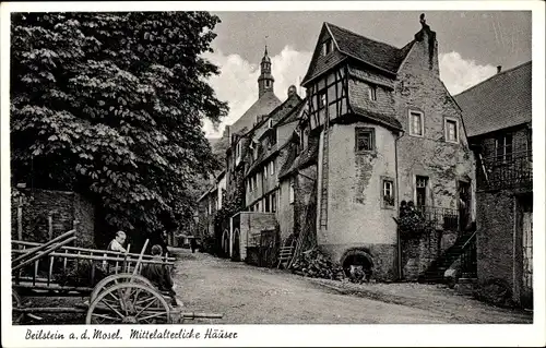 Ak Beilstein an der Mosel, Mittelalterliche Häuser