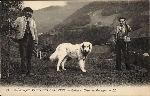 AK-Szenen und -Typen der Pyrenäen, Blindenhunde und Sennenhunde