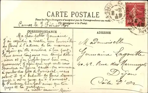 Ak An der französischen Riviera, Veilchenpflücken