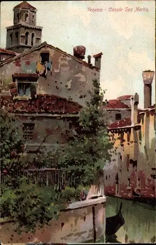 Künstler Ak Venezia Venedig Veneto, Canale San Martin