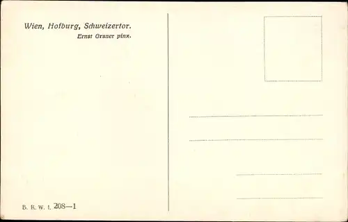 Künstler Ak Graner, E., Wien, Hofburg, Schweizertor