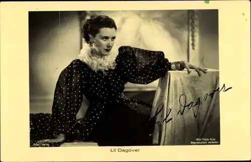 Ak Schauspielerin Lil Dagover, Portrait, Ross Verlag 9324/1, Autogramm