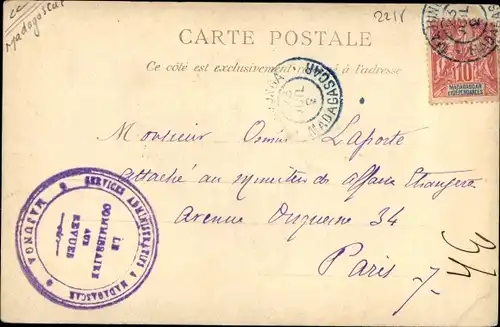 Ak Madagaskar, Afrikanerin, Portrait, Perlen