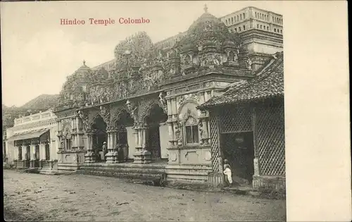 Ak Colombo Ceylon Sri Lanka, Hindoo Temple