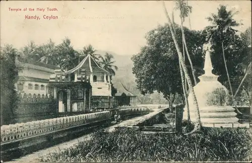 Ak Kandy Sri Lanka Ceylon, Tempel des Heiligen Zahns