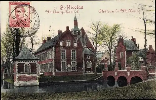 Ak Saint-Nicolas Ostflandern, Schloss Walbourg
