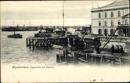 Ak Montevideo Uruguay, Kapitän des Hafens