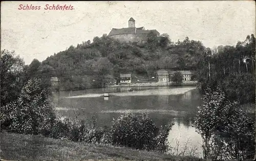 Ak Schönfels Lichtentanne in Sachsen, Schloss