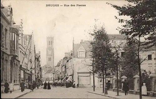 Ak Brügge Brügge Flandern Westflandern, Rue des Pierres