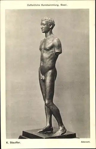 Ak Plastik von K. Stauffer, Adorant