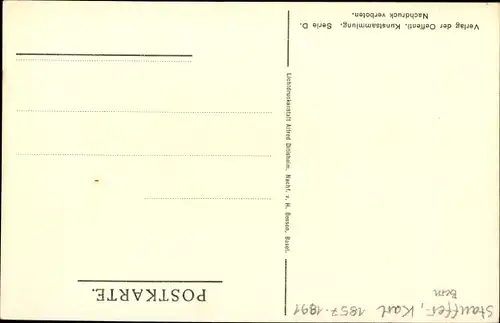 Ak Plastik von K. Stauffer, Adorant