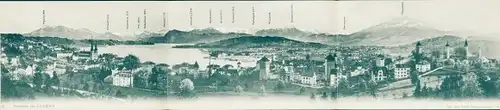 Klapp Ak Luzern Stadt Schweiz, Panorama