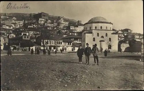 Foto Ak Ochrida Ohrid Mazedonien, Teilansicht