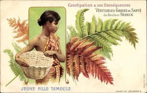 Litho Jeune Fille Tamoule, Constipation, Veritables Grains de Santé, Docteur Franck