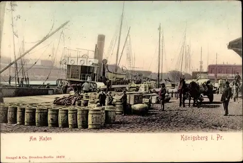 Ak Kaliningrad Königsberg Ostpreußen, Partie am Hafen