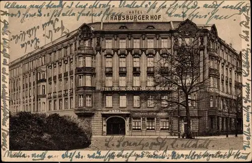 Ak Berlin Kreuzberg, Askanischer Platz, Hotel Habsburger Hof, Inh. Fritz Otto