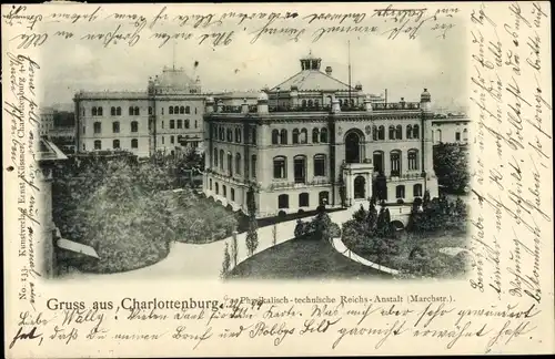 Ak Berlin Charlottenburg, Physikalisch-technische Reichsanstalt, Marchstraße