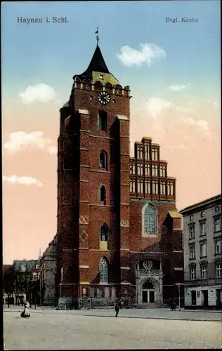 Ak Chojnów Haynau Schlesien, Evangelische Kirche