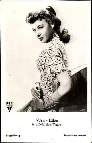 Ak Schauspielerin Vera - Ellen, Portrait, in Held des Tages