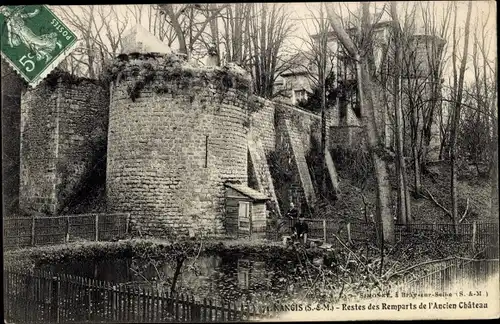 Ak Nangis Seine et Marne, Restes des Remparts de l'Ancien Chateau